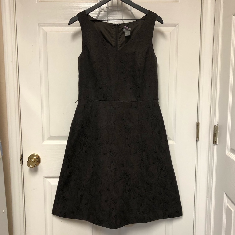 Ann Taylor Brown Sleeveless Sheath Dress
